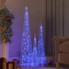 Image de Vidaxl Ensemble de Cônes Décoratifs, Bleu, LED, 60/90/120 cm