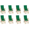 Image de vidaXL Lot de 8 Chaises Inclinables de Jardin avec Coussins, Sièges de Terrasse, Chaises de Salle à Manger, Meubles de Patio 3072546