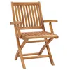 Image de Chaises pliables de jardin 6 pcs Bois de teck solide