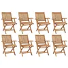 Image de vidaXL Chaises pliables de jardin 8 pcs Bois de teck solide