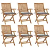 Image de vidaXL Chaises pliables de jardin avec coussins 6 pcs Bois de teck