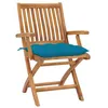 Image de Chaises pliables de jardin avec coussins 8 pcs Teck solide