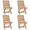 Image de vidaXL Chaises pliables de jardin 4 pcs Bois de teck solide 3072804