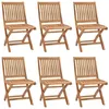 Image de vidaXL Chaises pliables de jardin 6 pcs Bois de teck solide 3072805