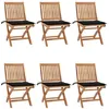 Image de Salon de jardin GENERIQUE bois noir 6 pieces 58 x 58 cm