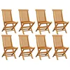 Image de Chaises de jardin pliables lot de 8 Bois de teck massif