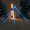 Image de vidaXL Lumières d'Arbre de Noël Décoration de Noël Lumières de Sapin de Noël Patio Jardin Arrière-cour Intérieur/Extérieur 576 LED Bleu 3,6 m