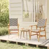 Image de Lot de 2 chaise vidaxl H. 92 cm non pliable exterieur en acacia bois