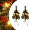 Image de Arbre de Noël artificiel pré éclairé d allée 2 pcs 76 cm PVC