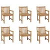 Image de Chaises d extérieur lot de 6 Bois de teck solide