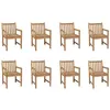 Image de Chaises d extérieur lot de 8 Bois de teck solide