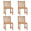 Image de Lot de 4 chaise Vidaxl en teck H. 90 cm bois exterieur