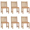 Image de Chaises de jardin lot de 6 Bois de teck solide