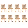 Image de Chaises de jardin lot de 8 Bois de teck solide