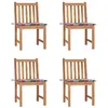Image de Lot de 4 chaise vidaxl polyester 90 cm bois