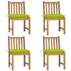 Image de Lot de 4 chaise Vidaxl exterieur en bois massif bois H. 90 cm