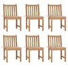 Image de Chaises de jardin lot de 6 avec coussins Bois de teck massif
