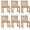 Image de Chaise Vidaxl lot de 6 polyester 90 cm bois