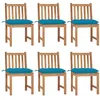 Image de Lot de 6 chaise Vidaxl en bois massif exterieur bois H. 90 cm