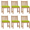 Image de vidaXL Tuinstoelen 6 st met kussens massief teakhout3073141