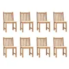 Image de Chaises de jardin lot de 8 avec coussins Bois de teck massif