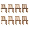 Image de Chaises de jardin lot de 8 avec coussins Bois de teck massif
