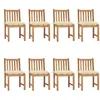 Image de vidaXL Tuinstoelen 8 st met kussens massief teakhout3073159