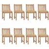 Image de Chaises de jardin lot de 8 avec coussins Bois de teck massif
