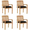 Image de Lot de 4 chaise vidaxl polyester 90 cm noir
