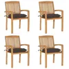 Image de Lot de 4 chaise Vidaxl polyester 93 cm marron