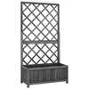Image de vidaXL Jardinière à treillis jardin Noir 70x30x135 cm Bois de sapin