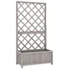 Image de vidaXL Bois de Sapin Jardinière à Treillis de Jardin Bac à Fleurs Pot de Plantes Jardin Balcon Terrasse Patio Extérieur Gris 316490