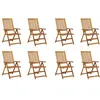 Image de Chaises pliables de jardin lot de 8 Bois d acacia solide