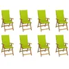 Image de Chaises pliables de jardin avec coussins lot de 8 Bois d acacia