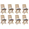 Image de vidaXL Tuinstoelen 8 st inklapbaar met kussens massief acaciahout3075113