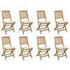 Image de vidaXL Tuinstoelen 8 st inklapbaar met kussens massief acaciahout3075115