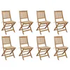 Image de vidaXL Tuinstoelen 8 st inklapbaar met kussens massief acaciahout3075116