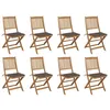 Image de vidaXL Tuinstoelen 8 st inklapbaar met kussens massief acaciahout3075121