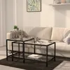 Image de Tables à thé 2 pcs Verre trempé Transparent