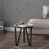 Image de Table à thé Noir et jaune Ø35 cm MDF