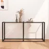 Image de vidaXL Table console Transparent 160x35x75,5 cm Verre trempé331678