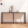 Image de vidaXL Table console Noir 160x35x75,5 cm Verre trempé331679