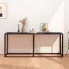 Image de Table console Marbre noir 180x35x75,5 cm Verre trempé