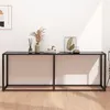 Image de vidaXL Table console Noir 200x35x75,5 cm Verre trempé331687