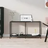 Image de vidaXL Table console Noir 140x35x75,5 cm Verre trempé331697