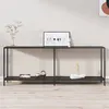 Image de Table console Noir 200x35x75,5 cm Verre trempé