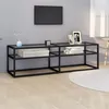 Image de Meuble TV Transparent 140x40x40,5 cm Verre trempé