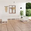 Image de vidaXL Salon de Jardin 7 pcs Ensemble de Meubles d'Extérieur Mobilier de Patio Mobilier de Jardin Meubles de Terrasse Blanc 3075450