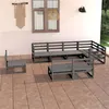 Image de vidaXL 8-delige Loungeset massief grenenhout grijs3075626