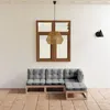 Image de vidaXL 4-delige Loungeset met kussens massief grenenhout3076534